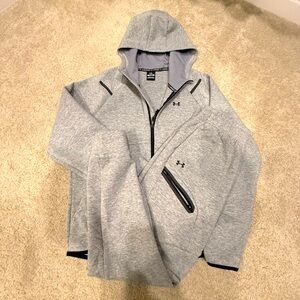 Under Armour sweatsuit top and bottom.